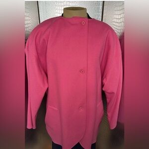 Ungaro Solo Donna Vintage Pink Fuchsia Designer Jacket Made in Italy Size 42